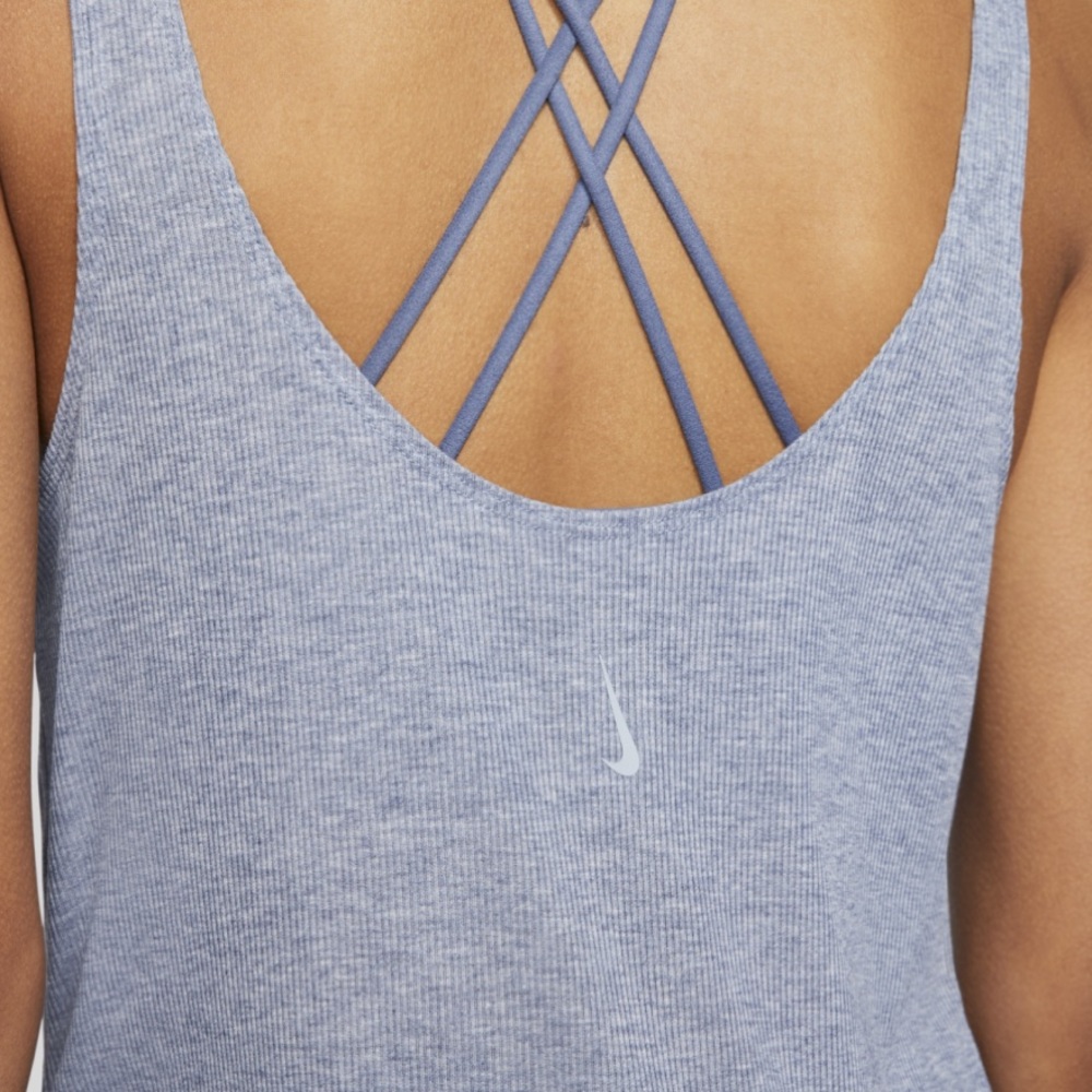 Nike Ruched Ribbed Exercise Running Tank Top - Picture 3 of 16
